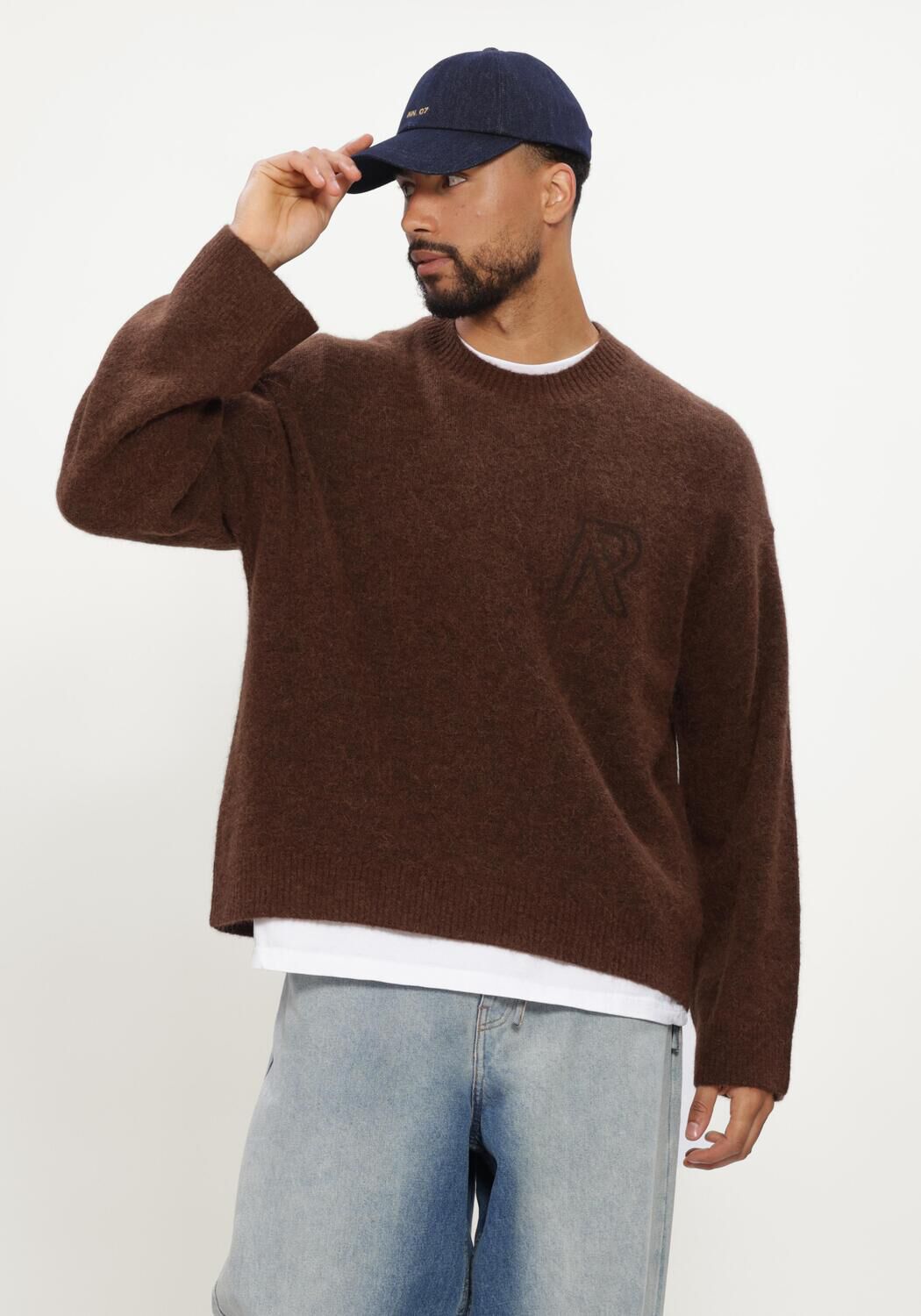 Bruine REPRESENT Trui LOGO SWEATER - large