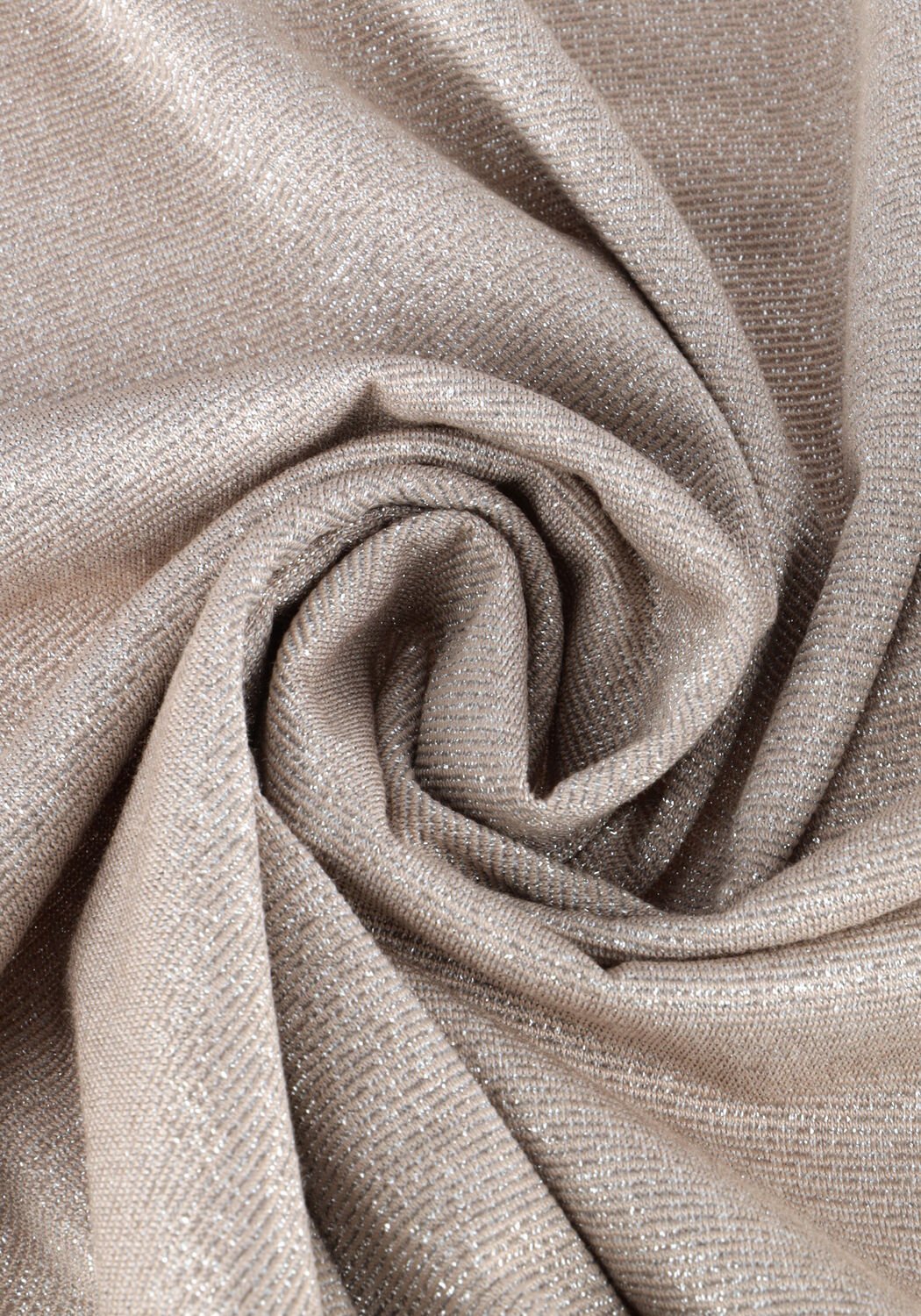 Beige SUMMUM T-shirt BOXY TOP SOFT LUREX JERSEY - large