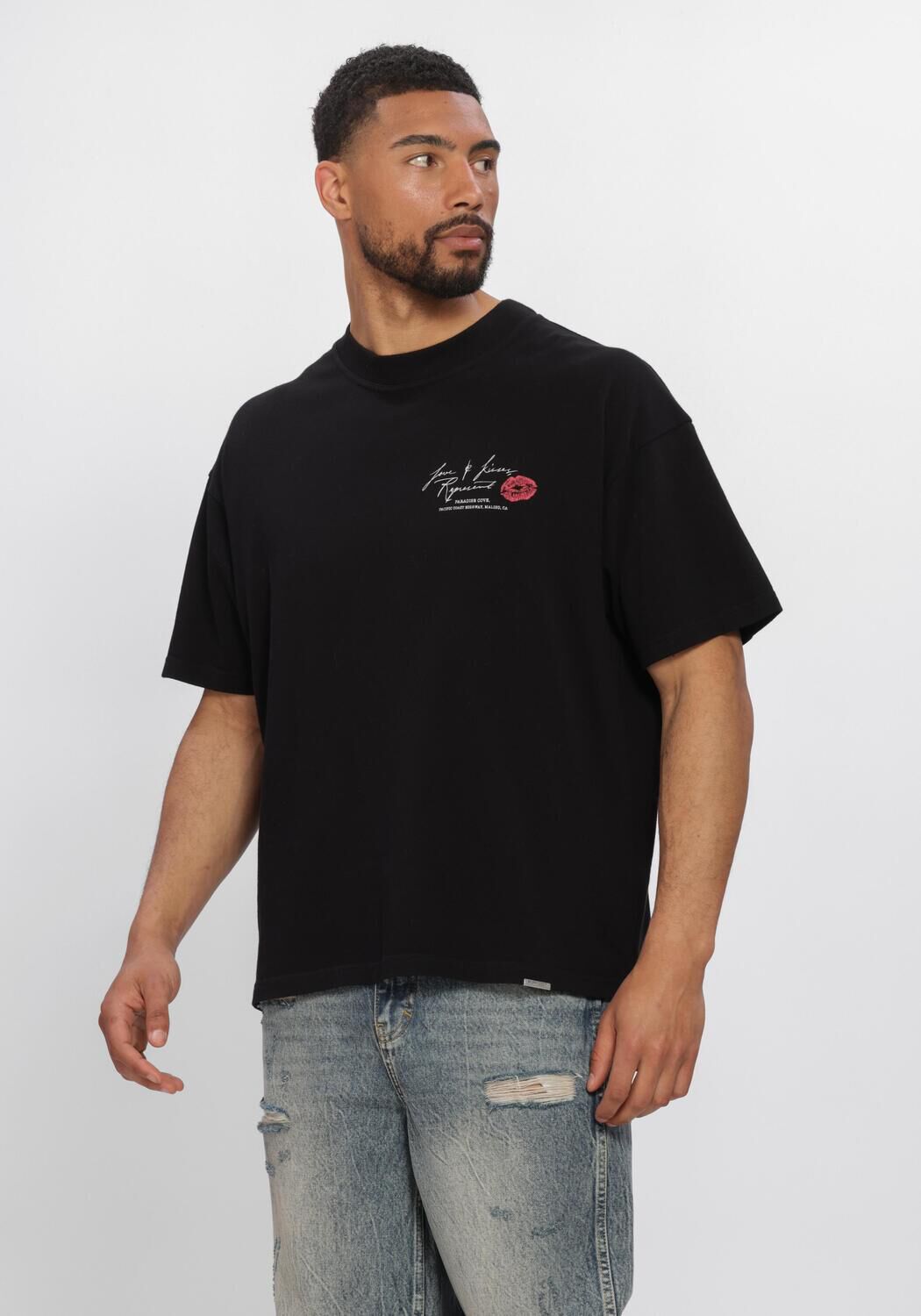 Zwarte REPRESENT T-shirt LOVE AND KISSES TSHIRT - large