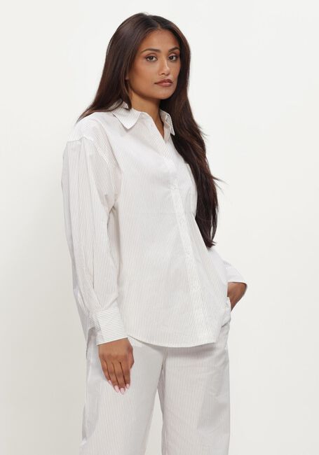 Gebroken wit OLAF HUSSEIN Blouses STRIPE OVERSIZED SHIRTS - large