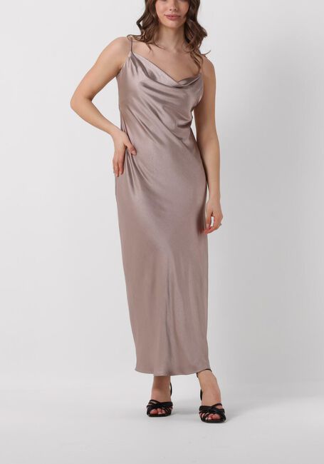 Taupe NOTRE-V Maxi jurk SATIN STRAP DRESS - large