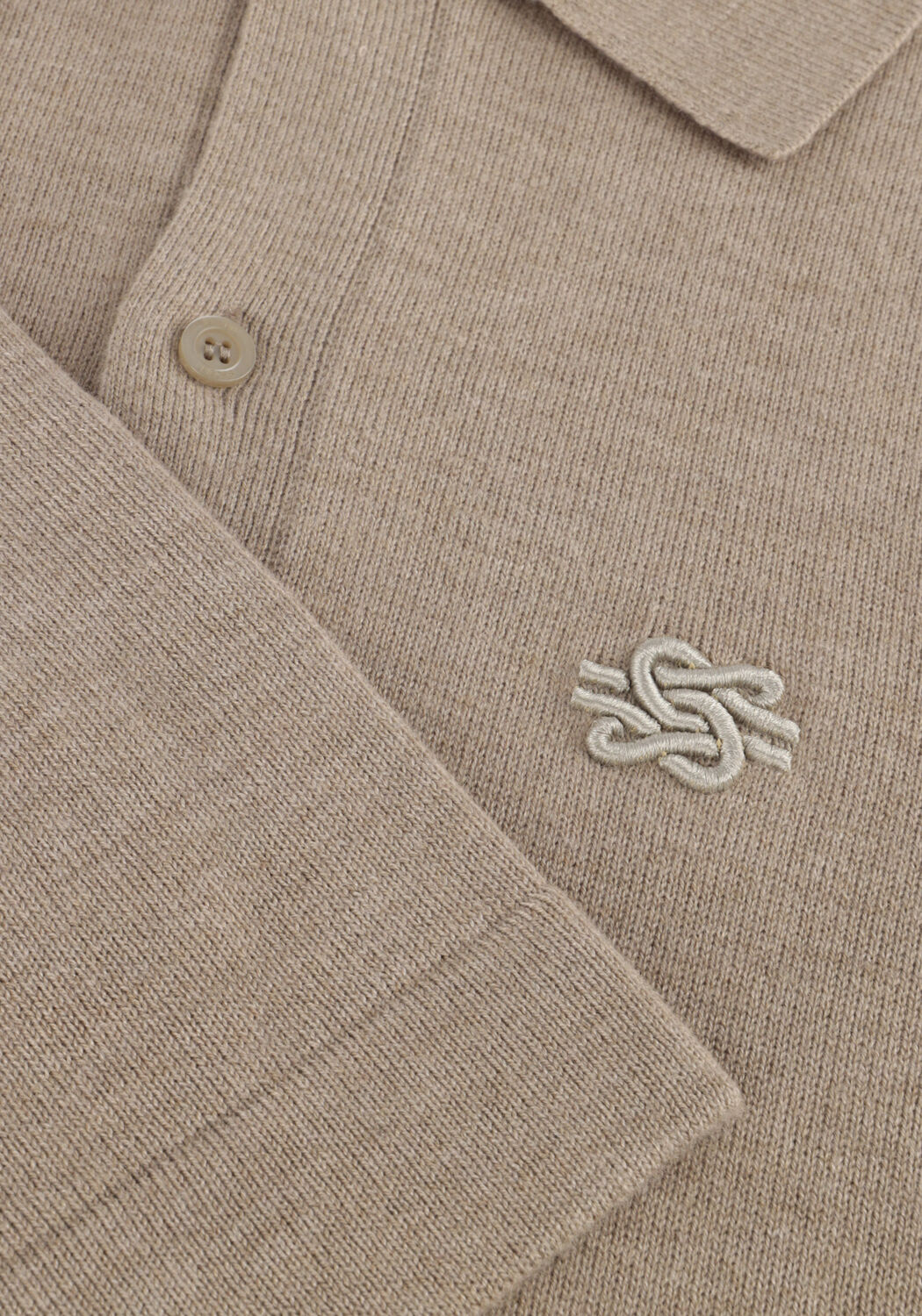 Beige FILLING PIECES Trui KNIT DRESS SHIRT - large