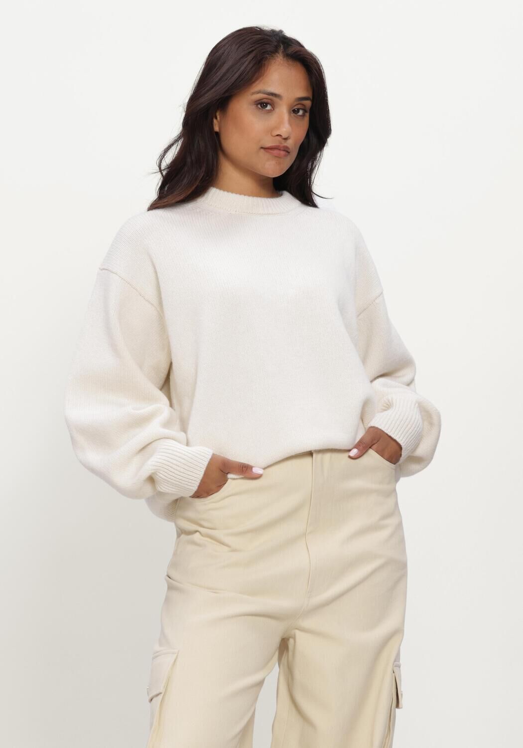 Witte RHUNE Trui JUNE KNIT - large