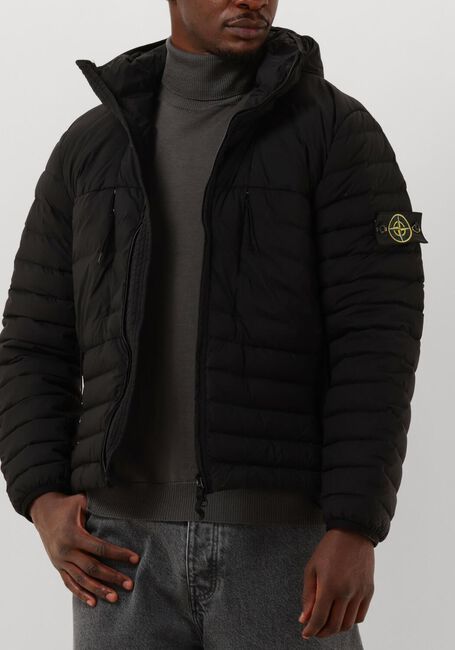 Zwarte STONE ISLAND Gewatteerde jas JACKET - large