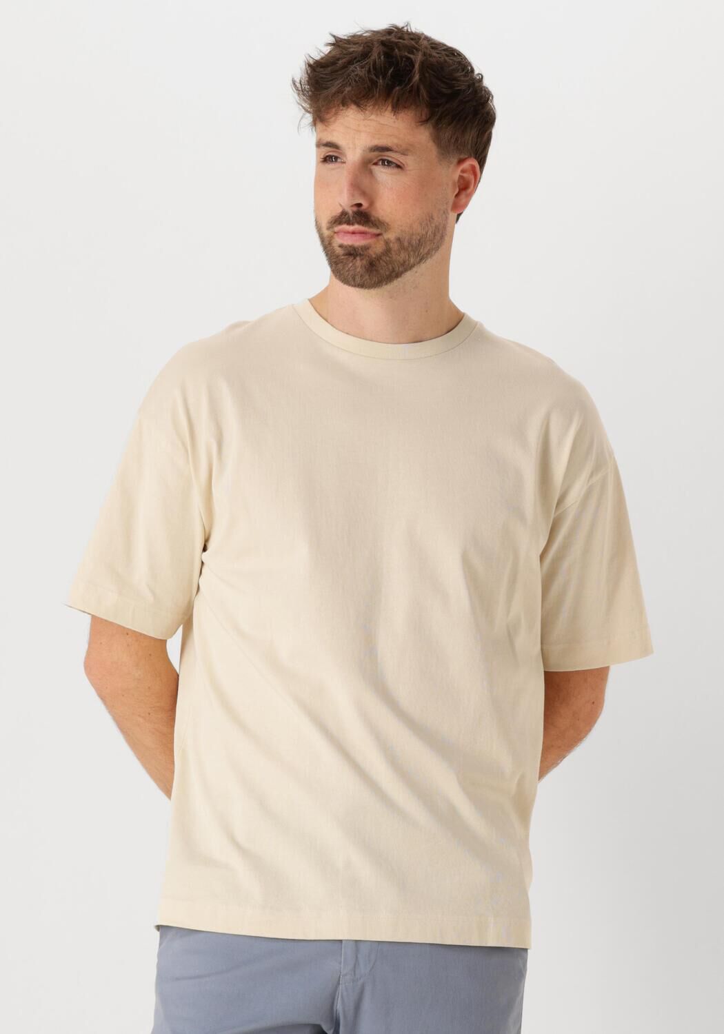 Drykorn T-Shirt Heren Kayro 520198, Maat: M, Kleur: Beige afbeelding 1