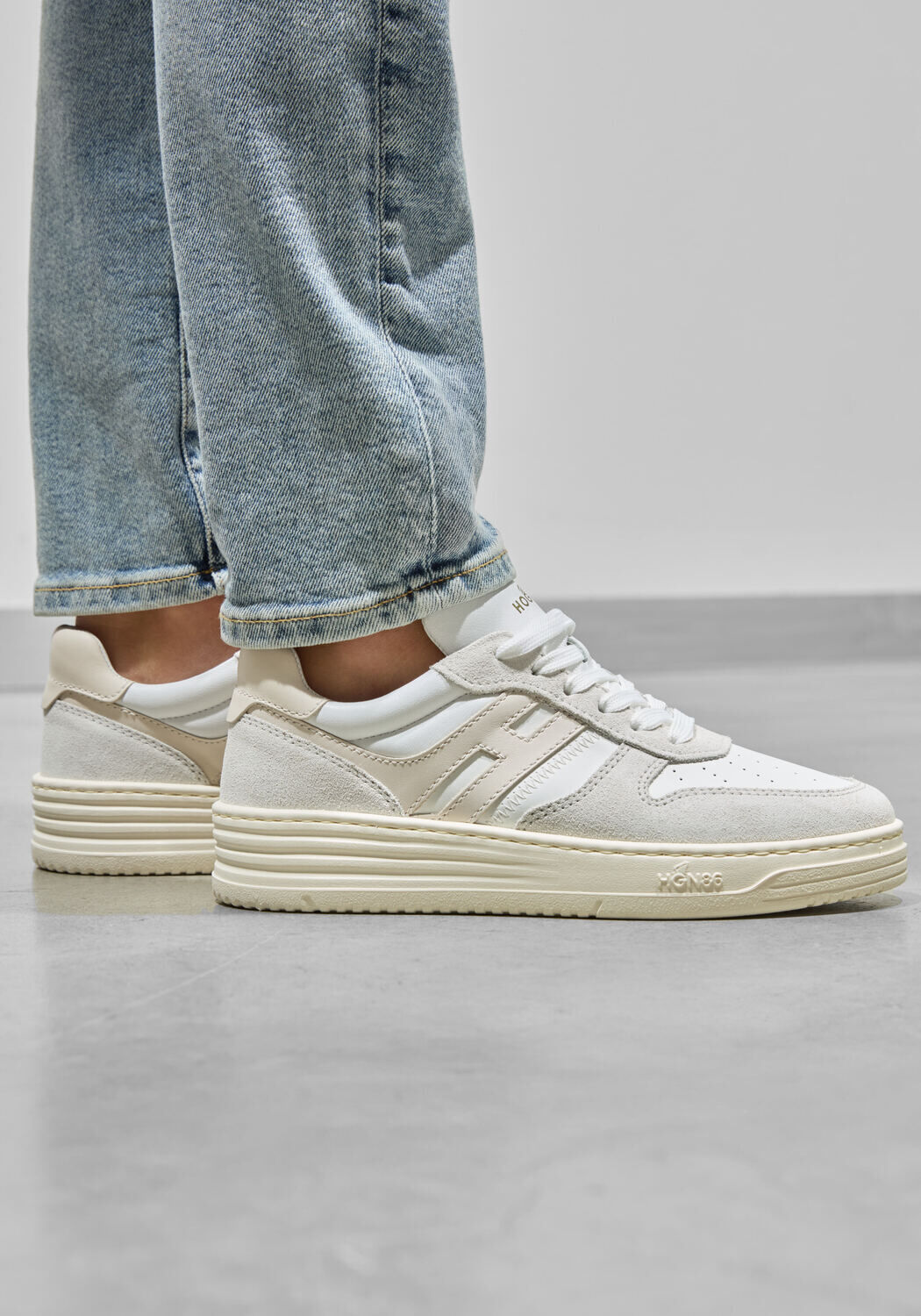 Witte HOGAN Lage sneakers H630 ALLACCIATO - medium