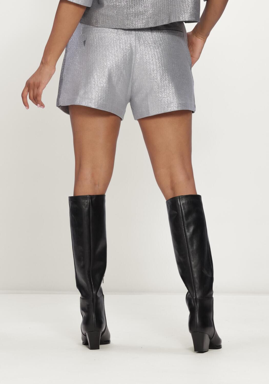 Lichtgrijze ALIX THE LABEL Rokken LADIES KNITTED FOIL SHORTS - large