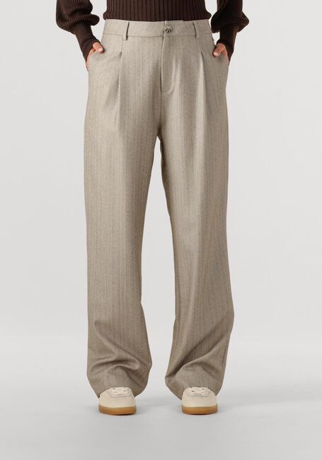 Lichtgrijze IBANA Pantalon PELAH PINESTRIPE - large