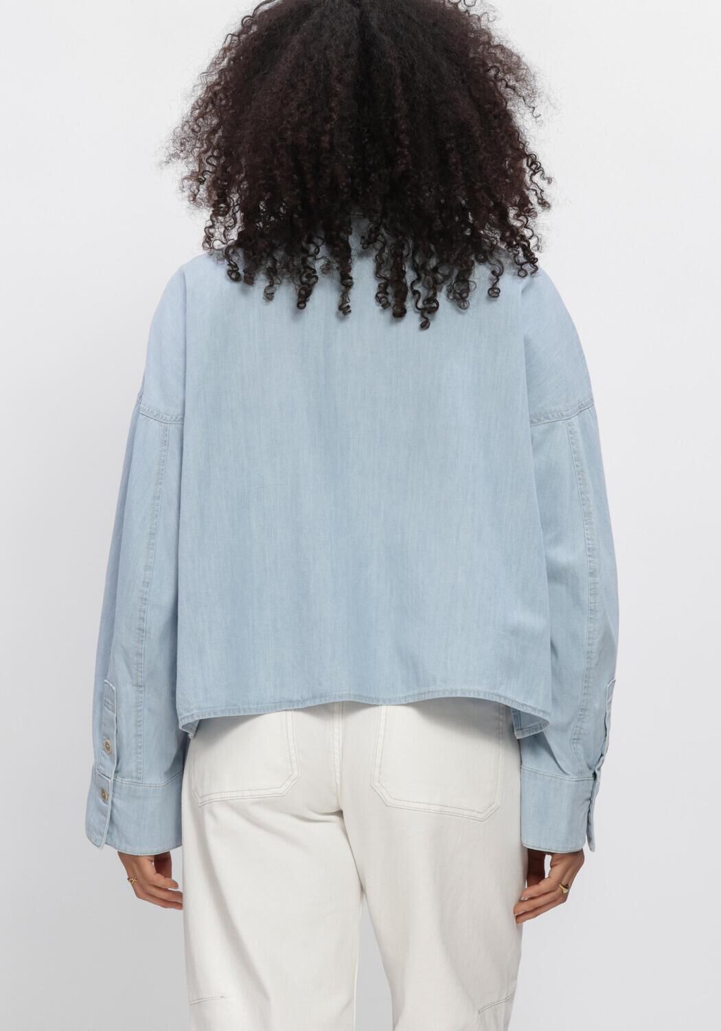 Blauwe DRYKORN Blouses OSHIA - large