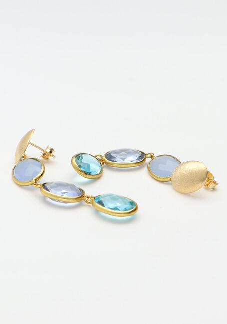 Multi LOTT. GIOIELLI Oorbellen CE QU THREE FRAMED STONES - large