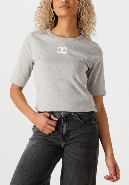 Grijze CO'COUTURE T-shirt GRANNYCC LOGO TEE - large