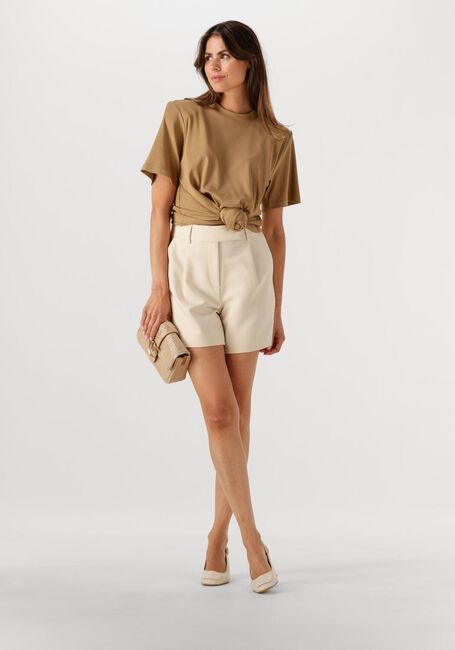 Ecru CO'COUTURE Korte broek VOLACC CROP PLEAT SHORTS - large