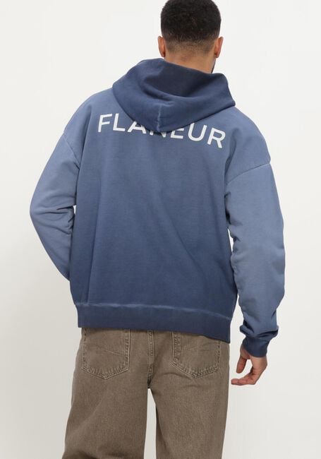 Donkerblauwe FLANEUR Sweater DOUBLE LOGO ZIP-UP - large