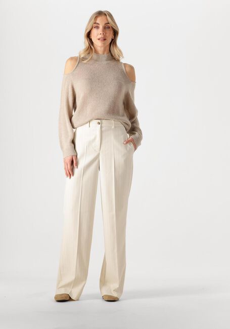 Taupe DANTE6 Trui AVIEL OPEN SHOULDER SWEATER - large