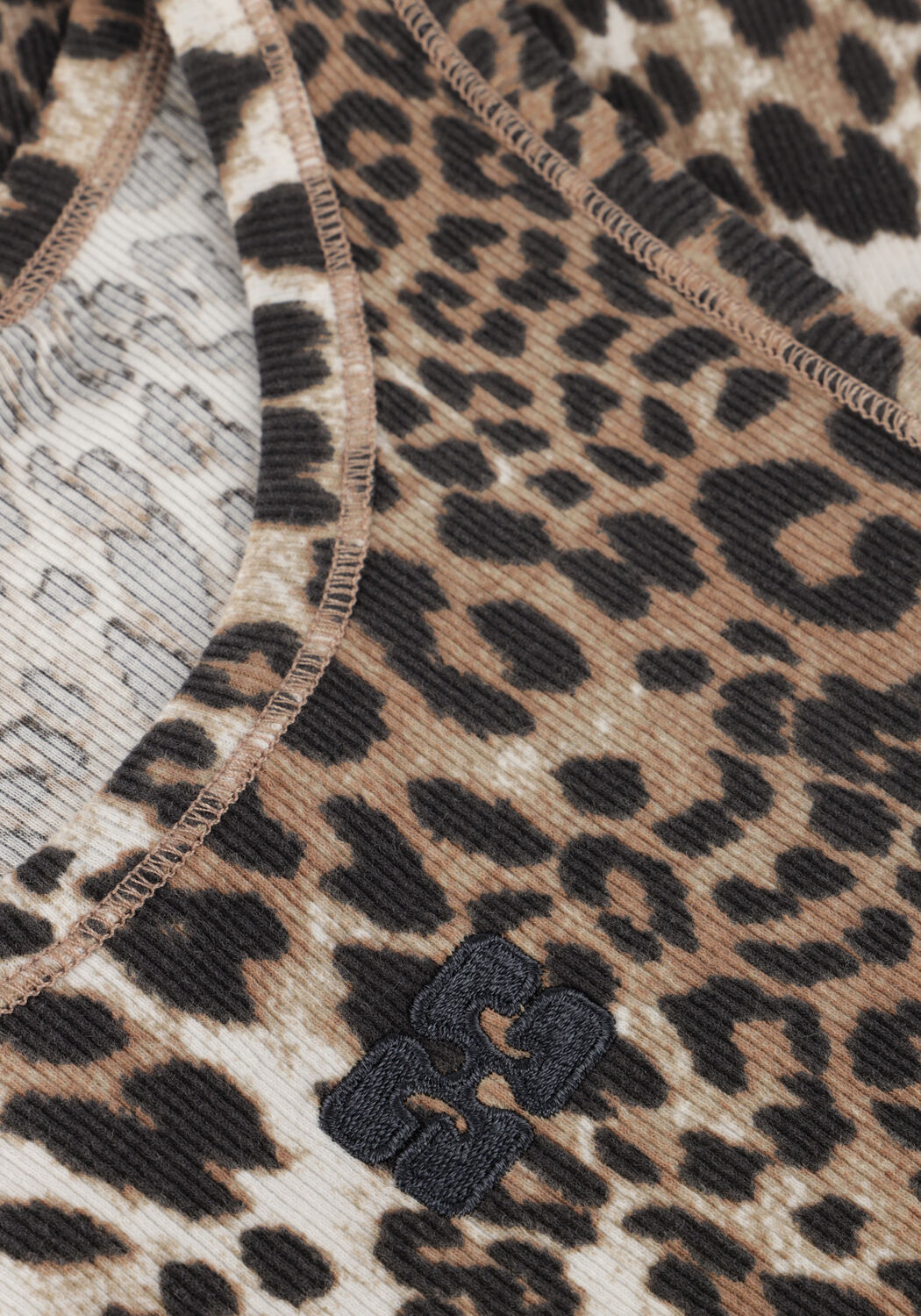 Multi GANNI Top SOFT COTTON RIB TANK TOP - large