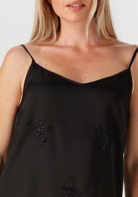 Zwarte ALIX THE LABEL Top LADIES WOVEN SATIN BEADED CAMISOLE - large