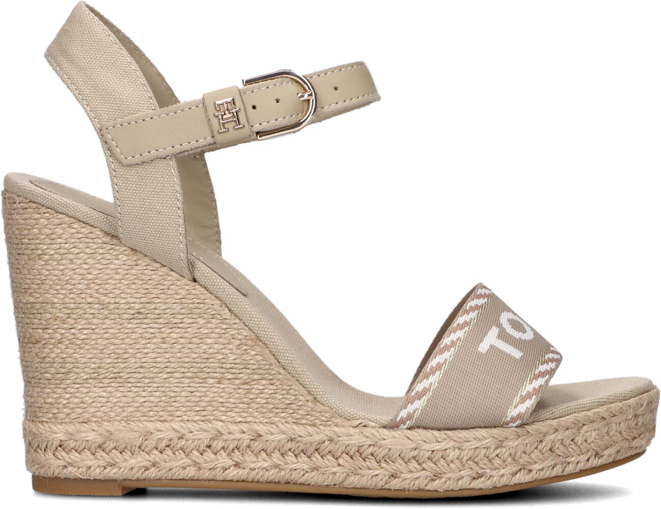 Tommy Hilfiger Sandalen
Dames Seasonal Webbing Wedge, Maat: 40, Materiaal: Leer, Kleur: Beige