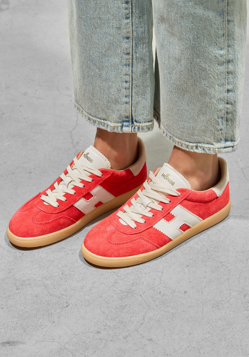 Rode HOGAN Lage sneakers COOL ALLACCIATO - medium