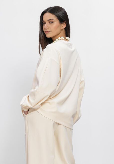 Creme ALIX THE LABEL Sweater LADIES KNITTED BALLOON SLEEVE SWEATER - large