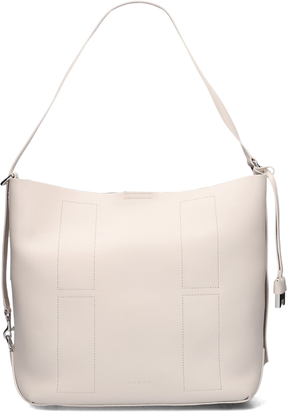 Hogan Schoudertas
Dames H01r Hobo Media, Materiaal: Leer, Kleur: Wit afbeelding 1