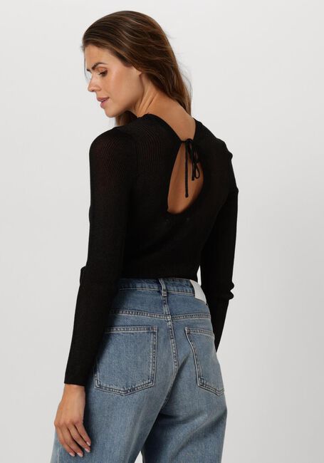Zwarte GESTUZ T-shirt SILVIGZ DEEP BACK BLOUSE - large