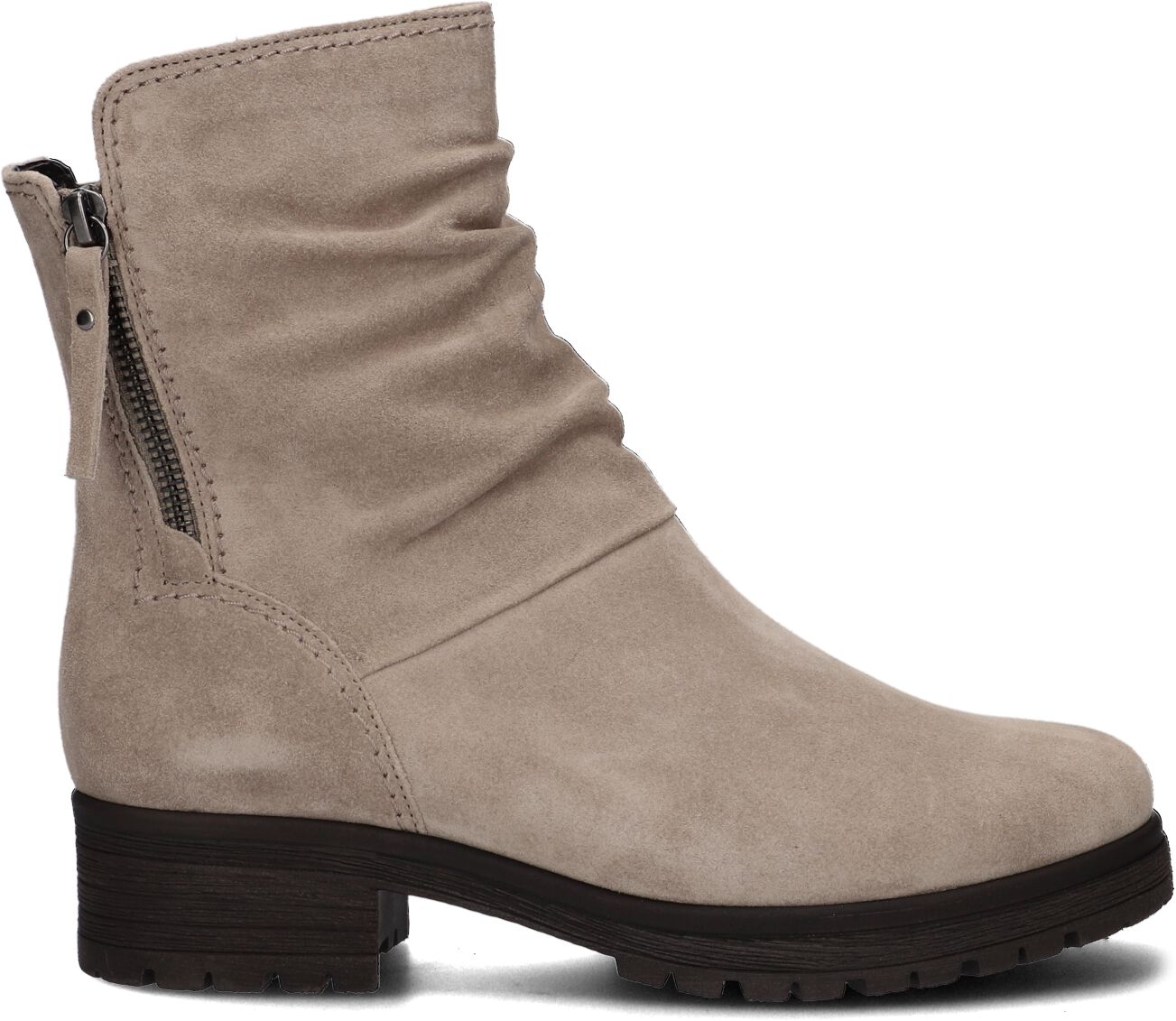 Gabor Enkellaarsjes
Dames 092, Maat: 35,5, Materiaal: Suède, Kleur: Beige