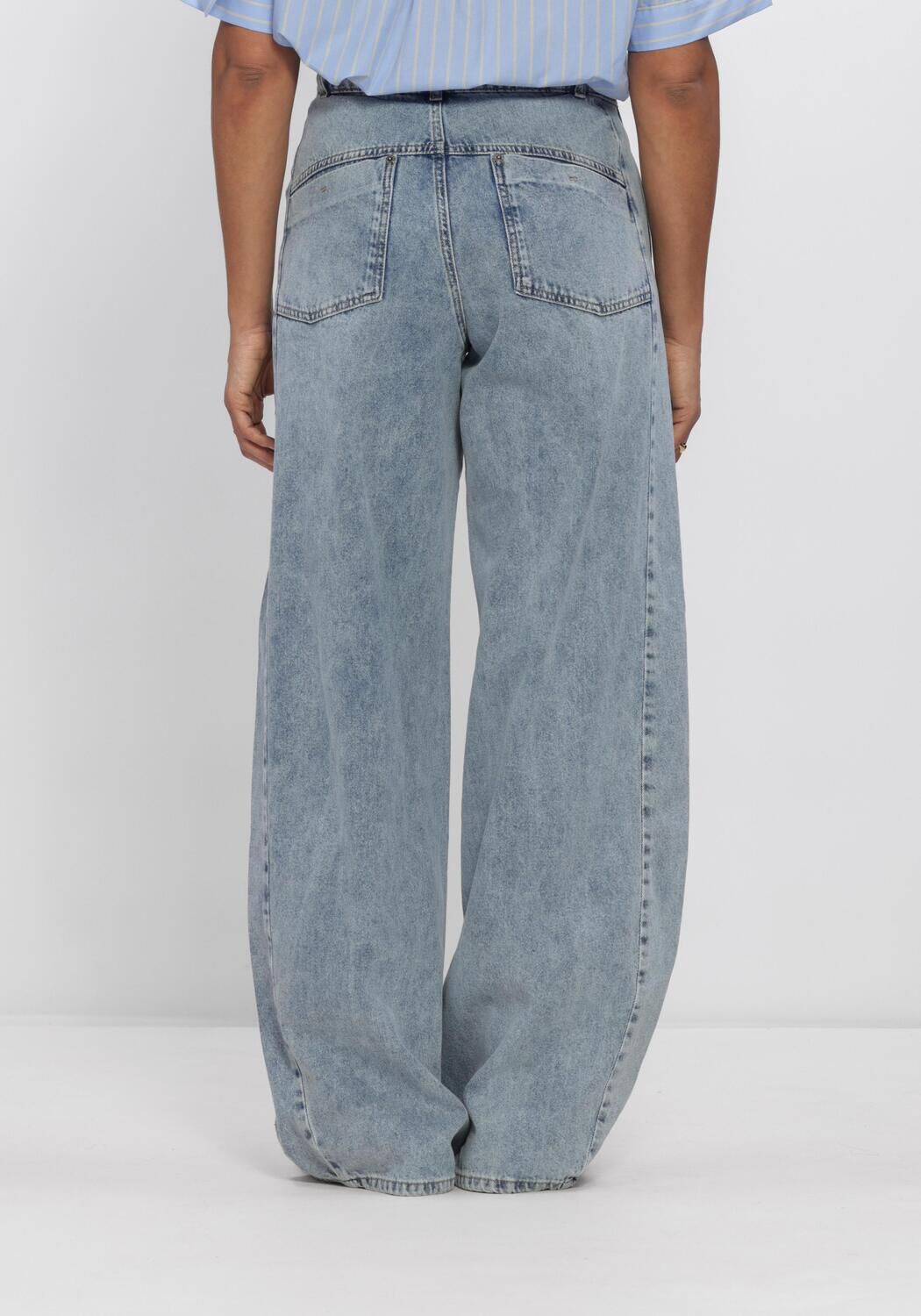 Lichtblauwe CO'COUTURE Wide jeans PANCYCC LL JEANS - large