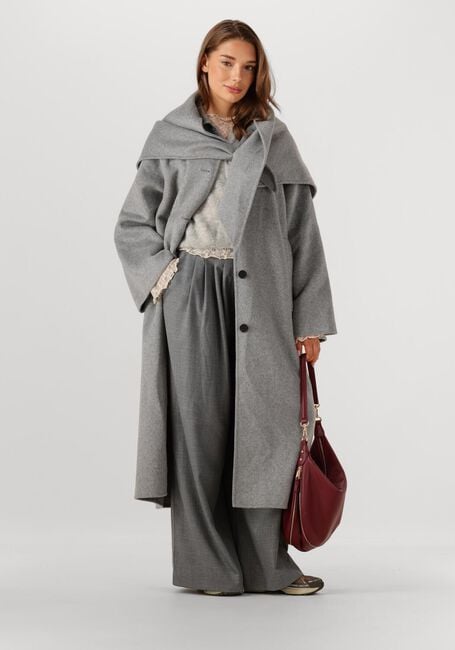 Lichtgrijze AMERICAN VINTAGE Vest VITOW CARDIGAN - large