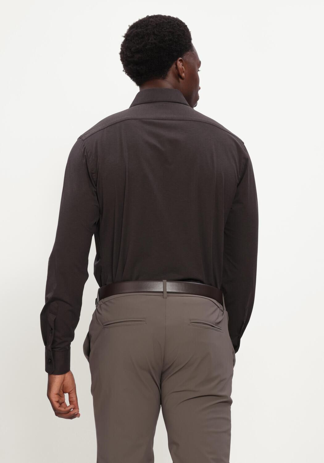 Bruine XACUS Casual overhemd ACTIVE SHIRT 520ML - large