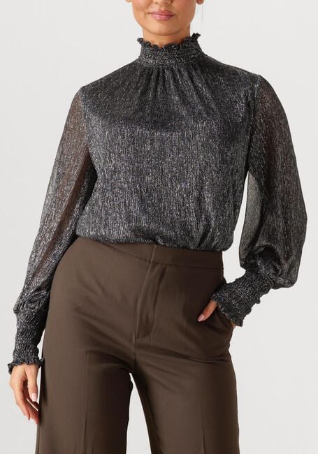 Donkergrijze MOS MOSH Top MMXIMENA GLAM LS BLOUSE - large