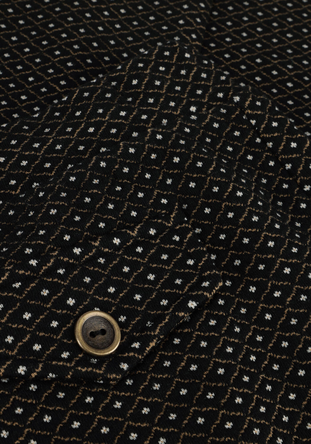 Zwarte SUMMUM Flared broek FLARED PANTS MINI PATTERN JACQUARD - large