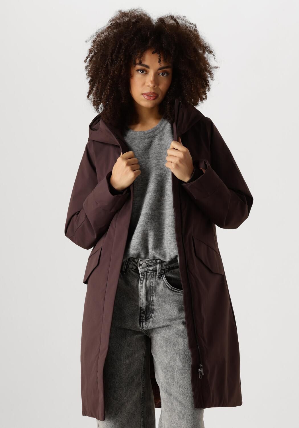 Elvine Gewatteerde Jas Dames Signy, Maat: XS, Kleur: Bordeaux