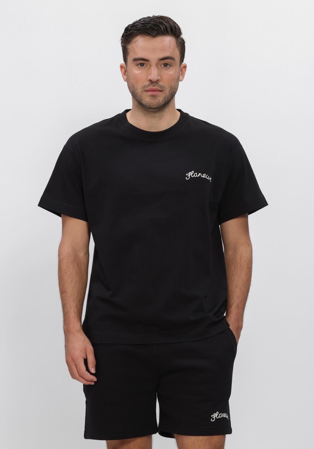 Zwarte FLANEUR T-shirt SIGNATURE T-SHIRT - large