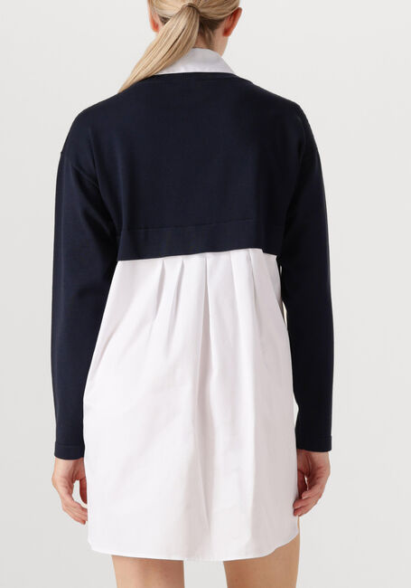 Donkerblauwe ELISABETTA FRANCHI Mini jurk KNITTED DRESS - large