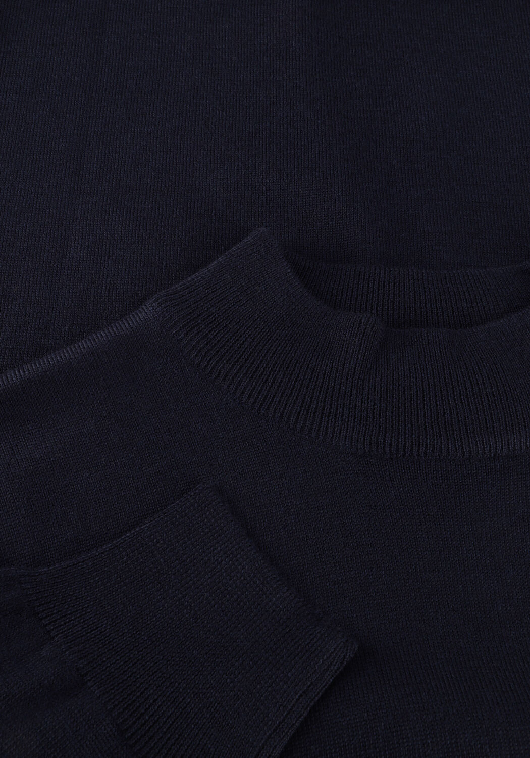 Donkerblauwe GRAN SASSO Trui MOCK L SLV - large