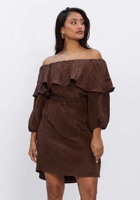Bruine DANTE6 Mini jurk KYO VOLANT MINI DRESS - large