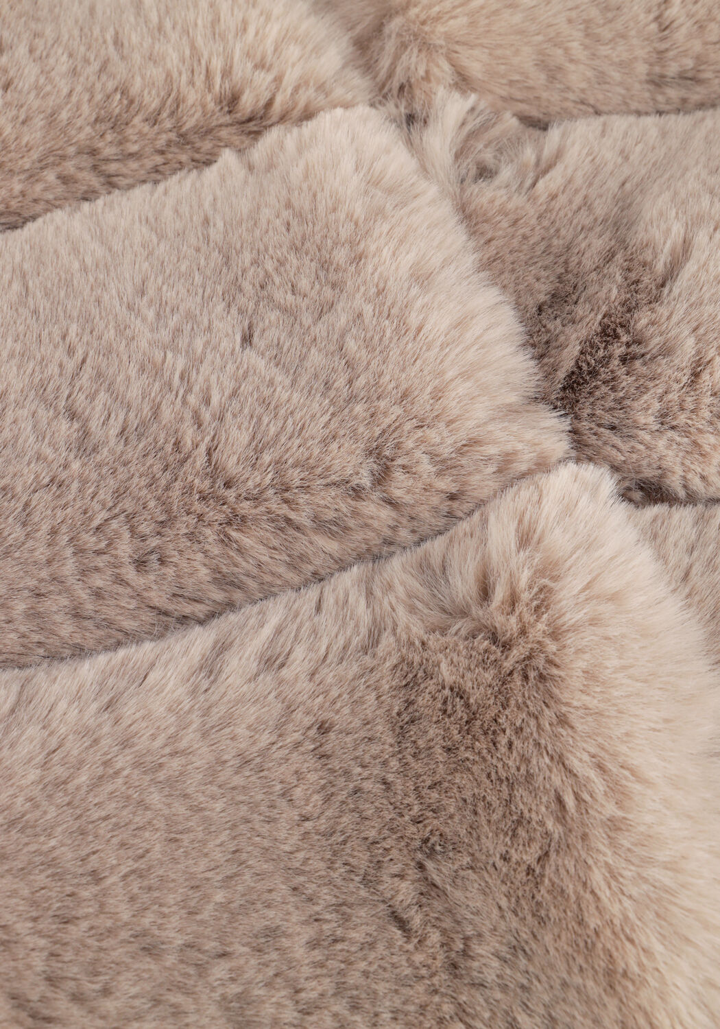 Beige ALTER EGO Faux fur jas ROXY - large