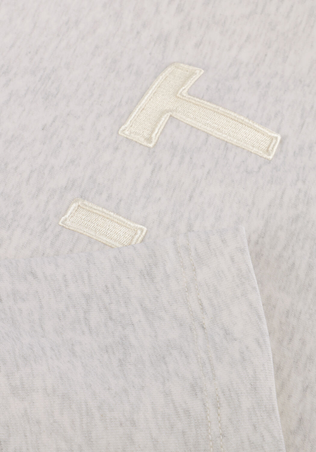 Lichtgrijze HAUTE L'AMITI&Eacute; Top HLT SS LOGO SWEAT - large