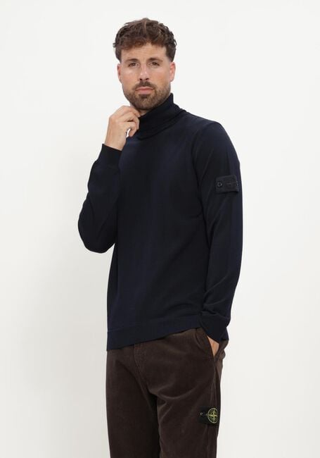 Donkerblauwe STONE ISLAND Coltrui T-NECK S00FC - large