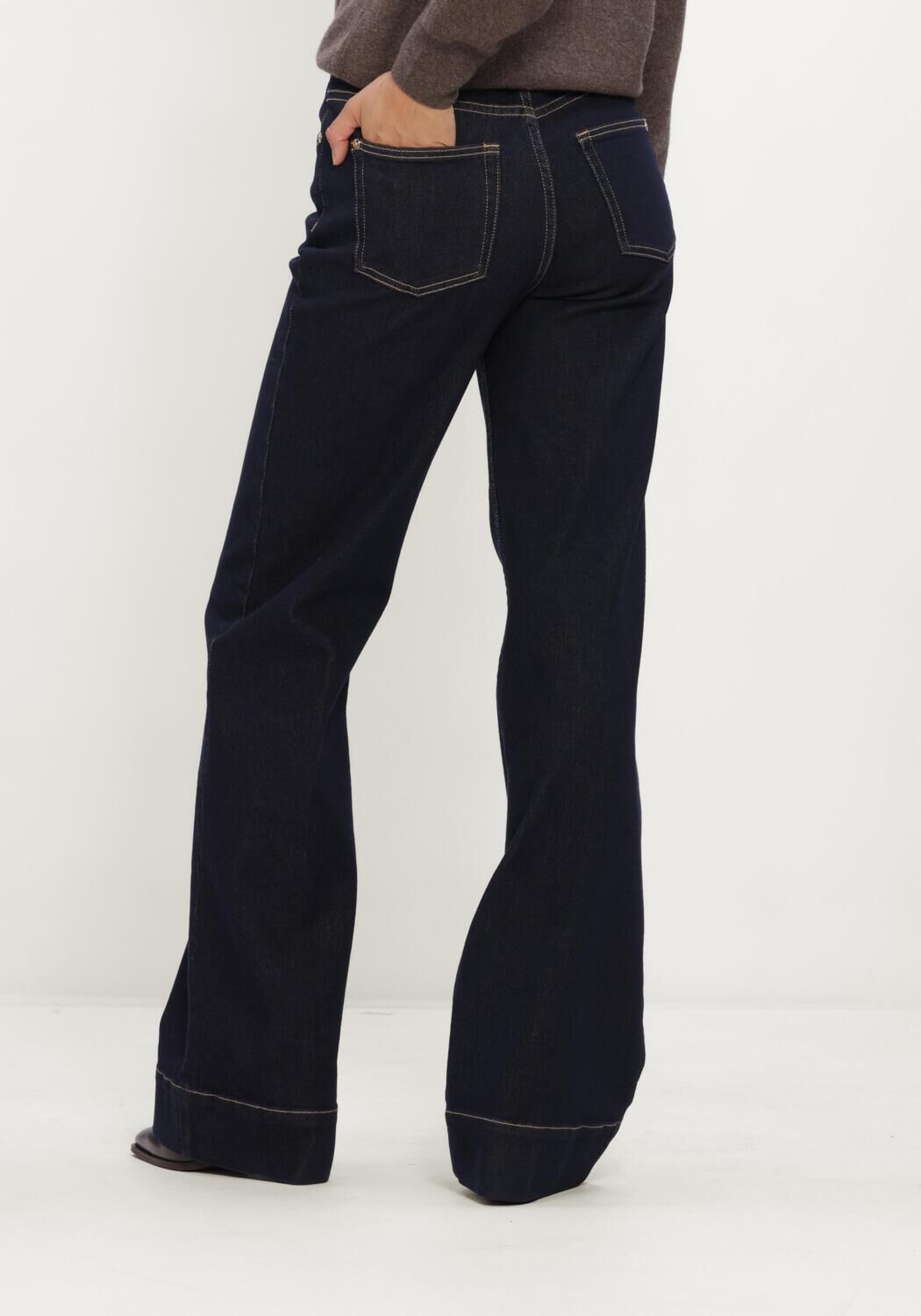 Donkerblauwe JANICE Straight leg jeans TREY - large