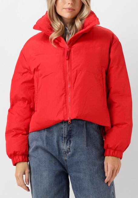Rode CO'COUTURE Gewatteerde jas FROSTY CROP PURR JACKET - large