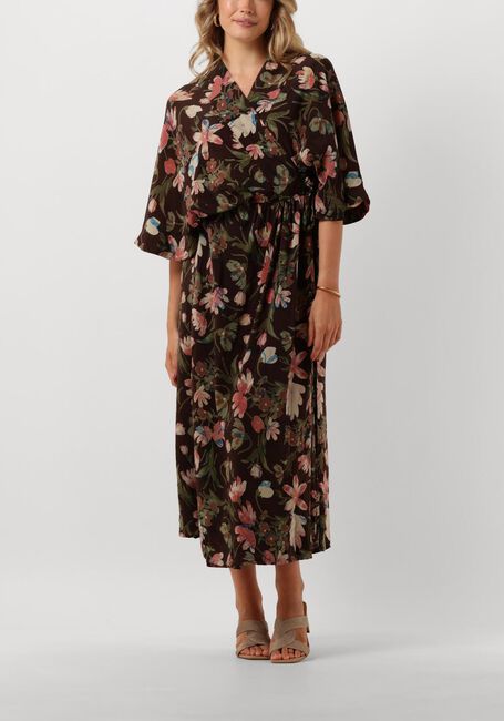 Paarse SISSEL EDELBO Midi jurk BRENDA SILK WRAP DRESS - large