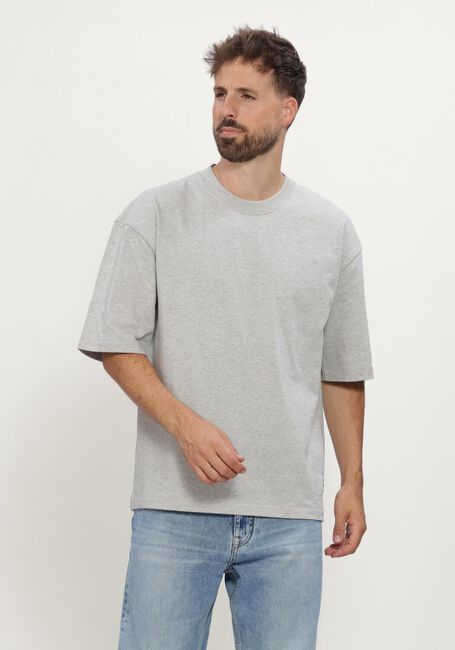 Grijze AMI PARIS T-shirt TSHIRT WITH HERITAGE AMI PARIS LABE - large