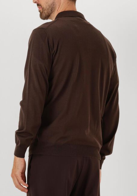 Bruine FILIPPO DE LAURENTIIS Trui POLO ZIP ML R MERINO - large