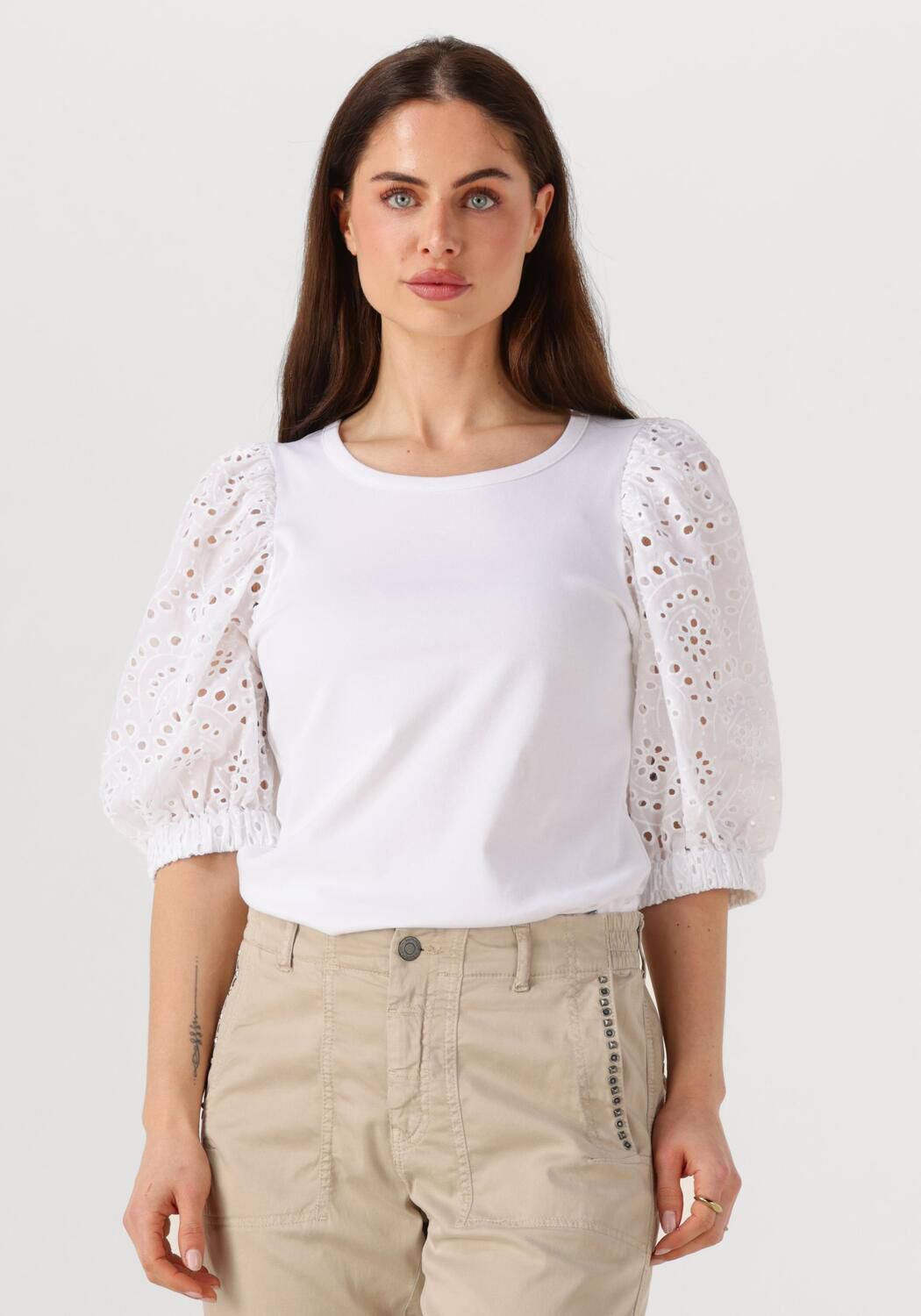 Mos Mosh Top Dames Puffy, Maat: M, Kleur: Wit afbeelding 1