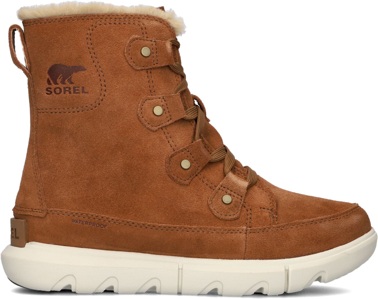 Sorel Veterboots Dames Explorer Next Joan Wp, Maat: 40, Materiaal: Suède, Kleur: Bruin