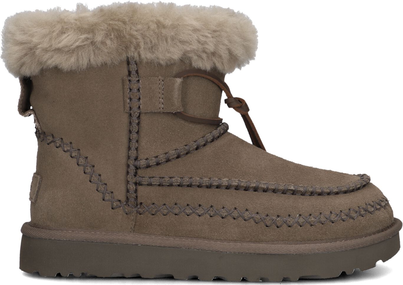 UGG Vachtlaarzen Dames Classic Mini Alpine, Maat: 37, Materiaal: Suède, Kleur: Taupe