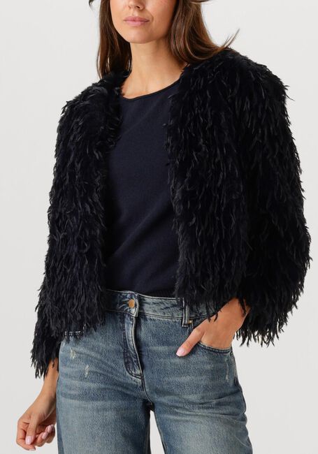 Donkerblauwe LUISA CERANO Faux fur jas 428512/4180 - large