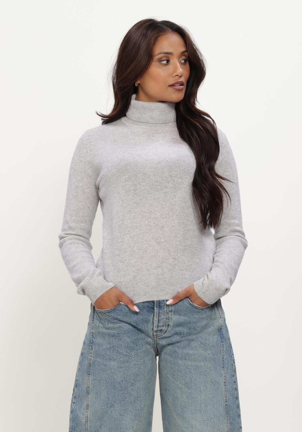 Lichtgrijze ABSOLUT CASHMERE Trui THEMYS - large
