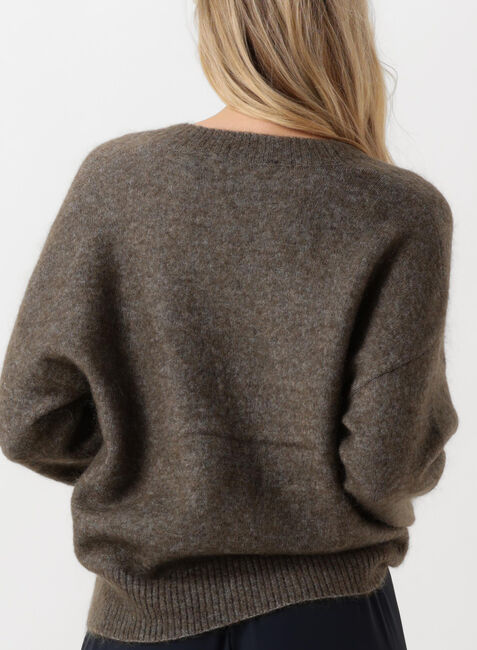 Bruine SECOND FEMALE Trui BROOK KNIT LOOSE V-NECK - large
